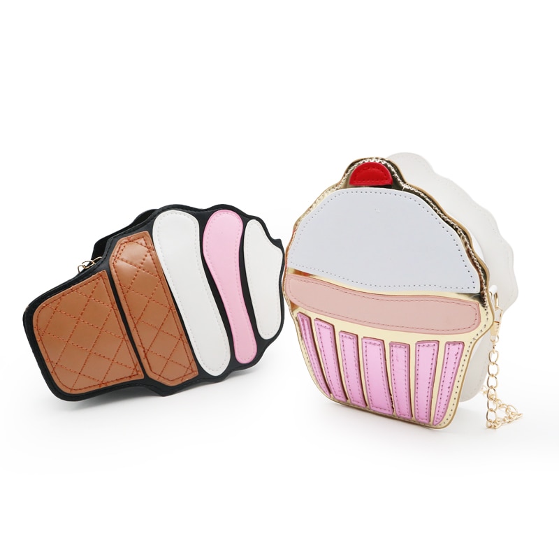 Sling Bag for Kids Cupcake Ice Cream Design