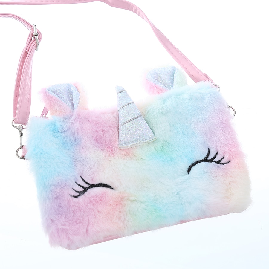 Unicorn Bag For Girls Plush Crossbody Bag