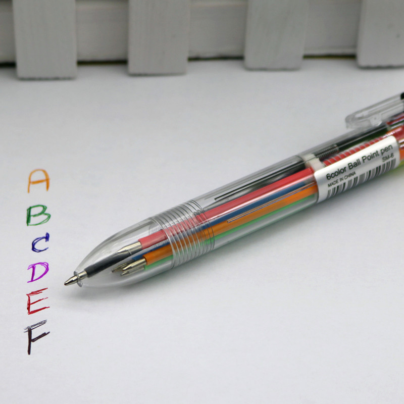 Multi Color Pen 6-Color 2PC Set