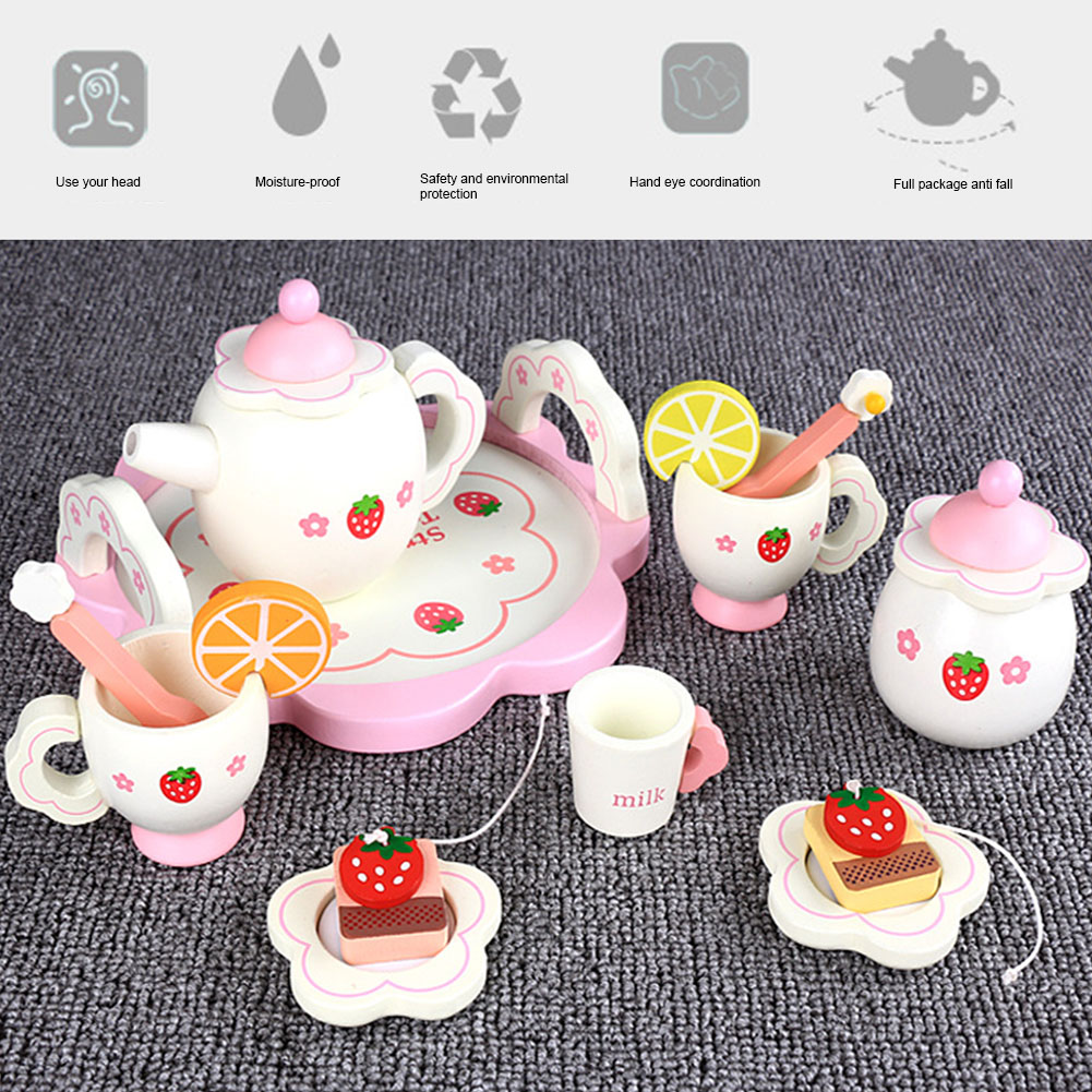 Toy Tea Set Kids Pretend Play (15Pcs)