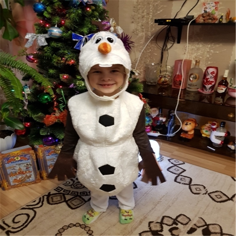 Olaf Costume Snow Man Wearable Suit for Kids