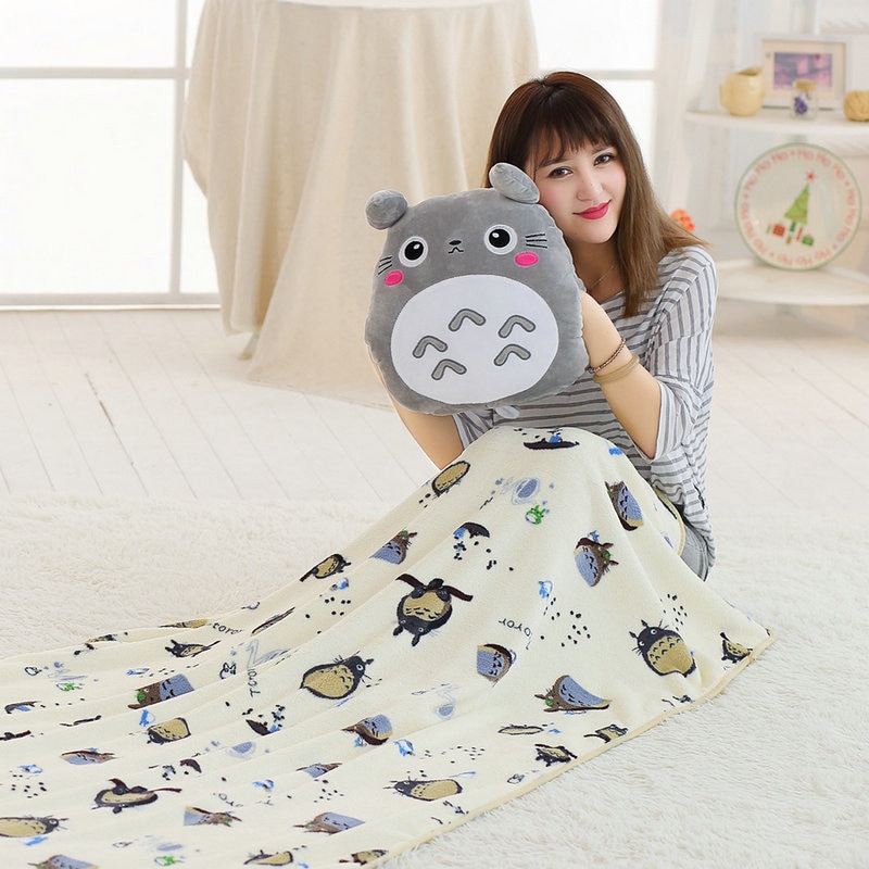 Pillow Blanket Totoro Hand Warmer Plushy