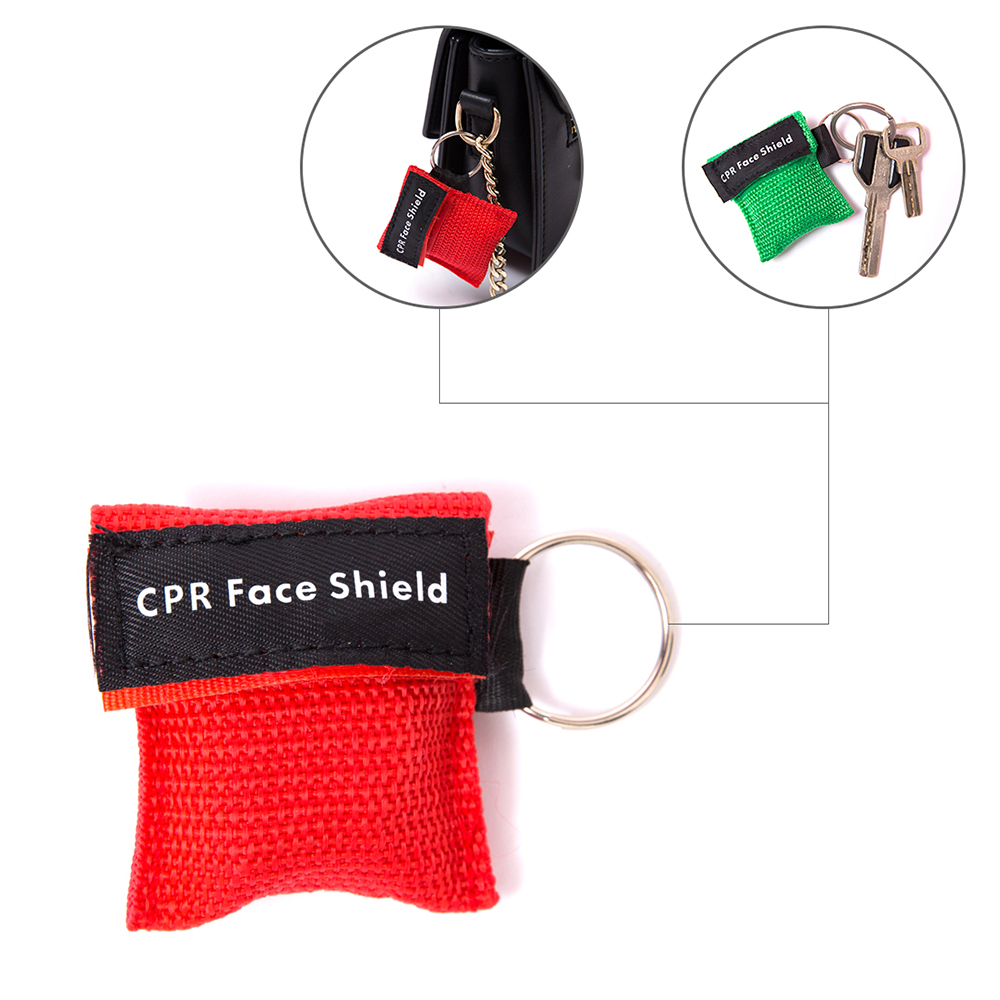 CPR Face Shield with Pouch and Keychain Hook