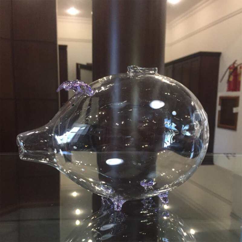 Glass Piggy Bank Coin Jar