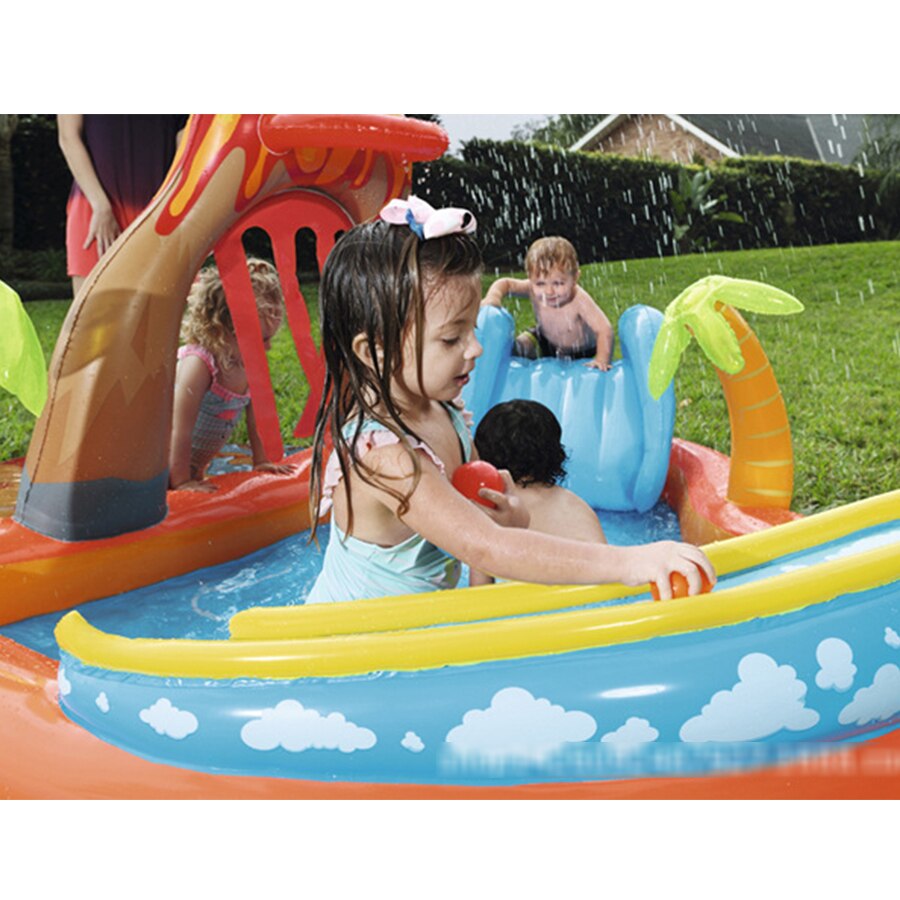 Paddling Pool with Slide Inflatable Toy
