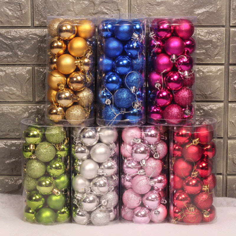 Christmas Balls Hanging Decor 24pcs/set