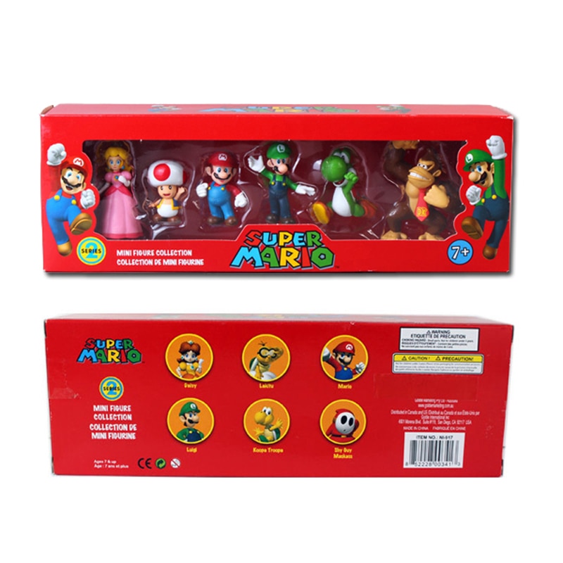 Super Mario Toys Action Figures 6pcs/set