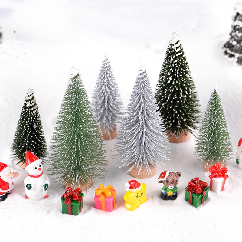 Mini Christmas Tree Miniature Decor (Set of 3)