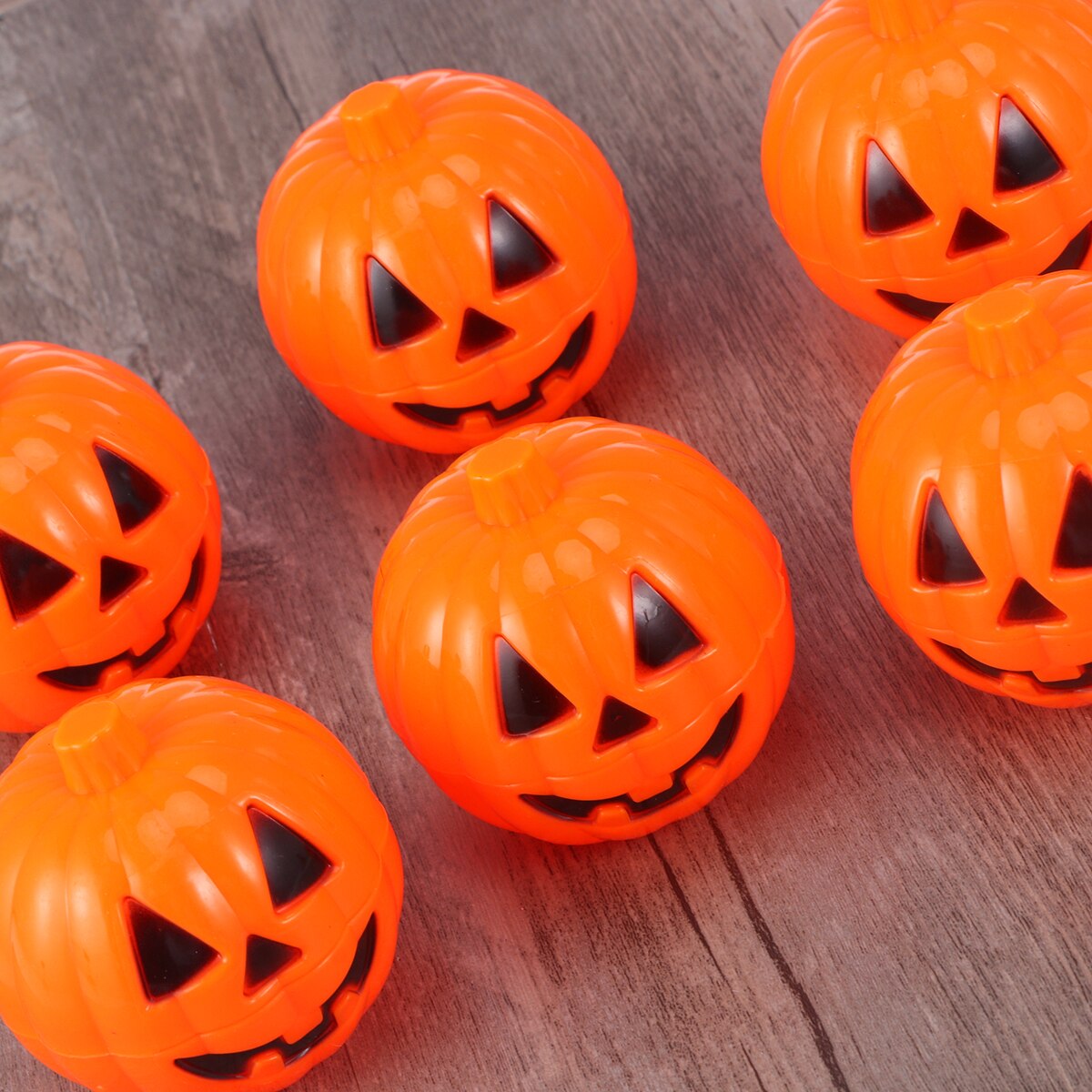 Plastic Pumpkins Mini Container (6 pieces)