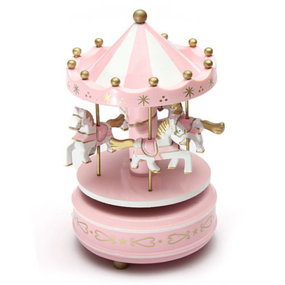 Carousel Music Box Rotating Horses