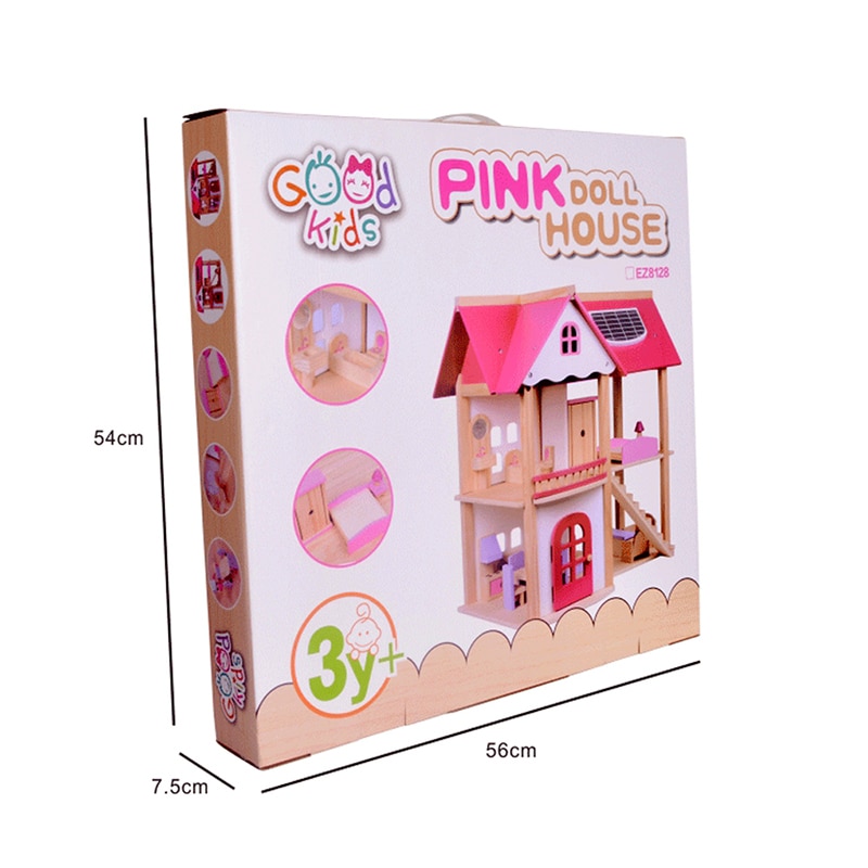 Doll House For Girls Wooden Villa