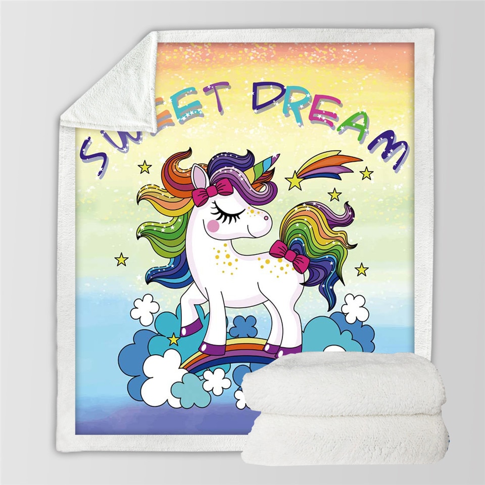 Unicorn Blanket Kids Bed Linen