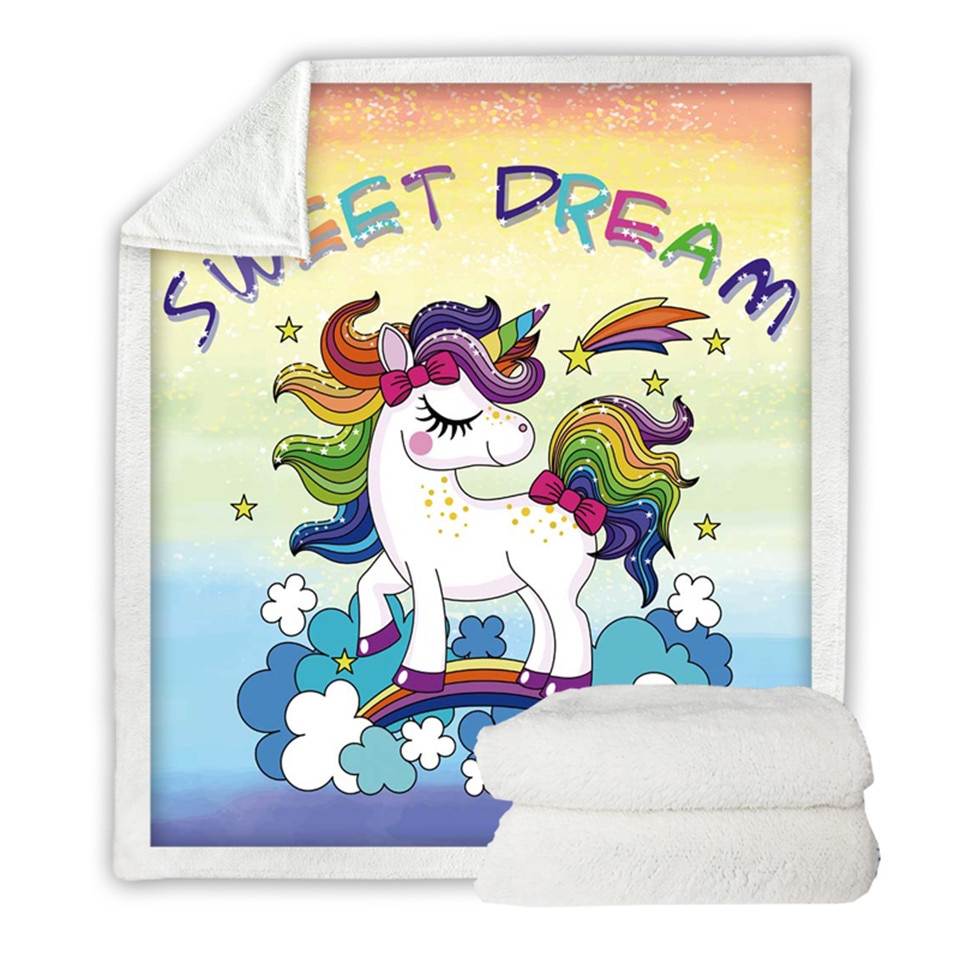 Unicorn Blanket Kids Bed Linen