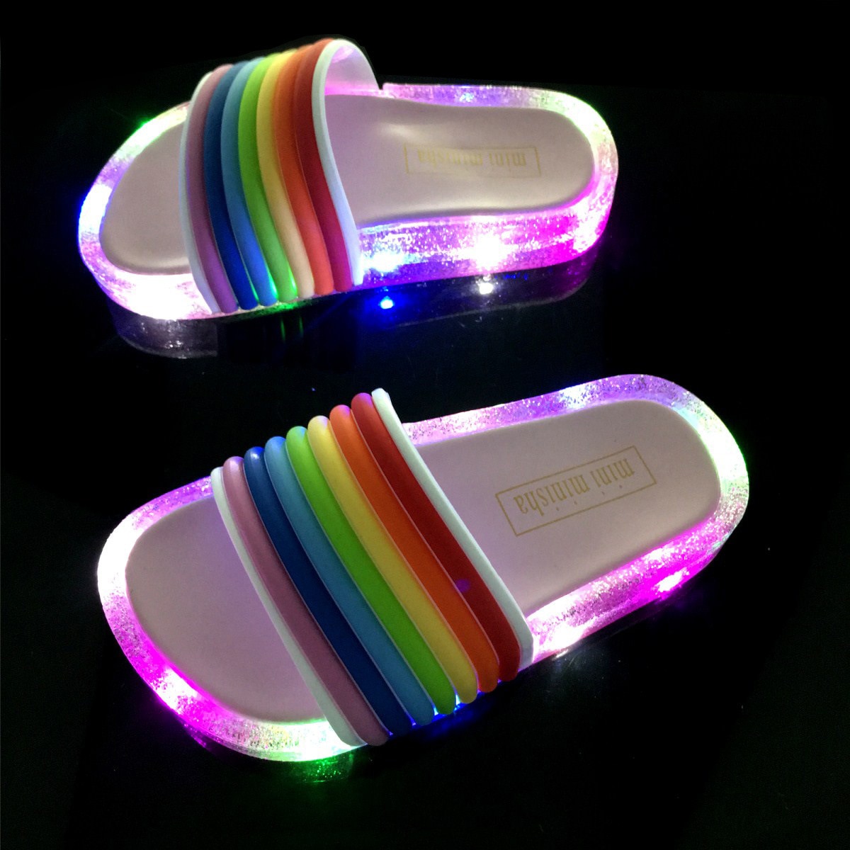 Kids Slippers Colorful LED Lights