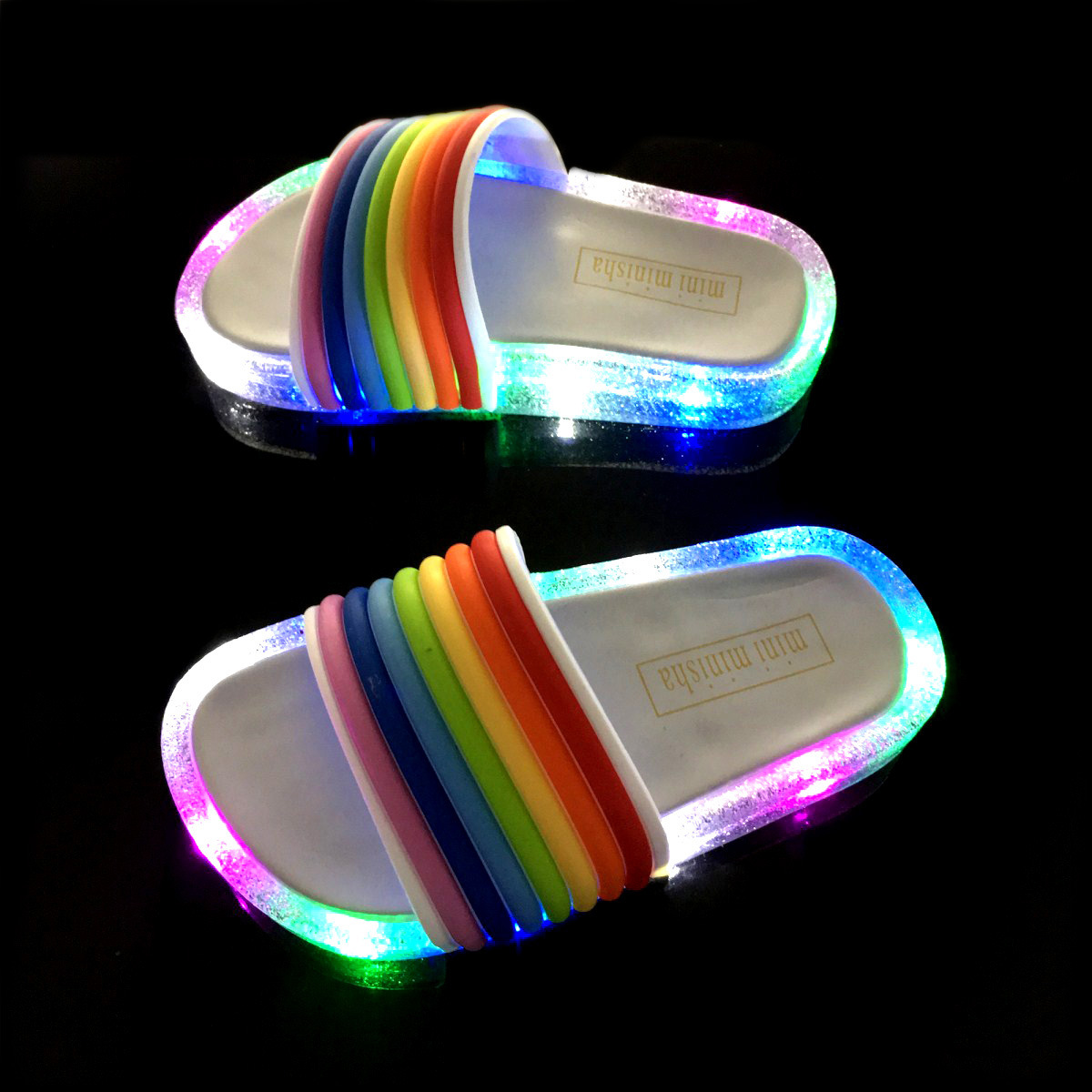 Kids Slippers Colorful LED Lights