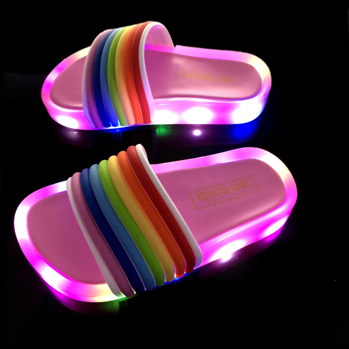 Kids Slippers Colorful LED Lights