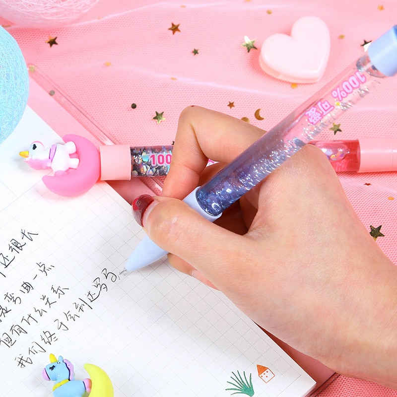 Glitter Gel Pens Unicorn Design