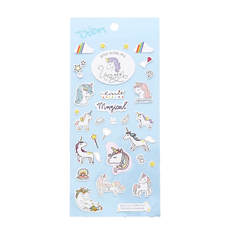 Sticker Sheets Fun Unicorn Designs