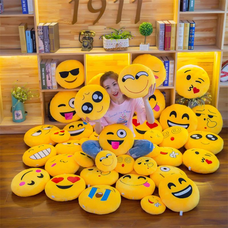 Emoji Pillows Round Cushion