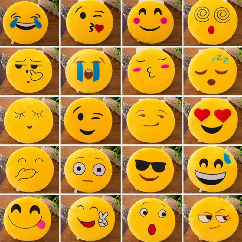 Emoji Pillows Round Cushion