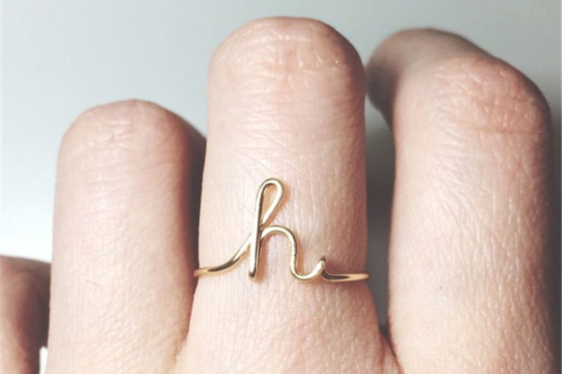 Personalized Rings Name Initial
