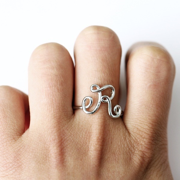 Personalized Rings Name Initial