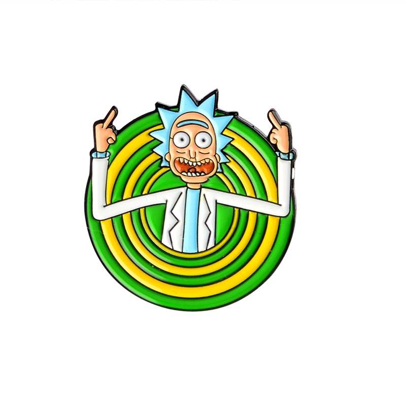 Button Pins Rick and Morty Enamel Brooch