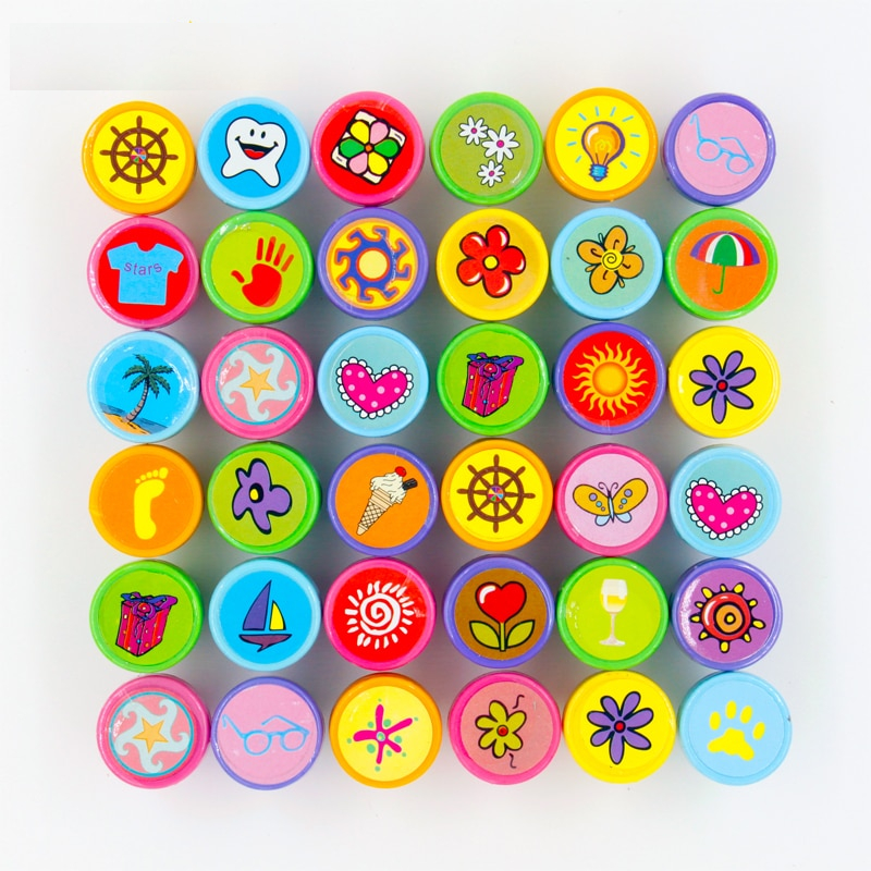 Rubber Stamps Kids Party Flavors (36 pieces)