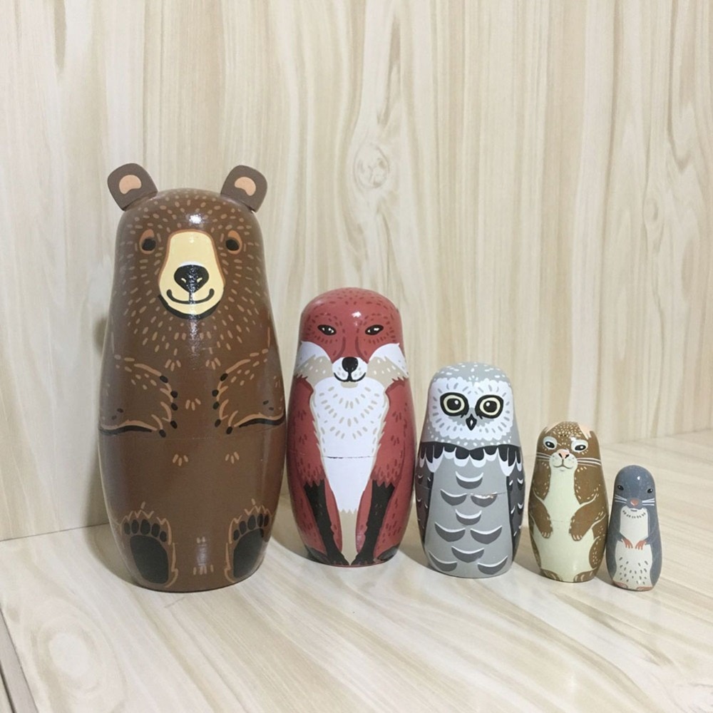 Russian Nesting Dolls 5PC Handmade Set