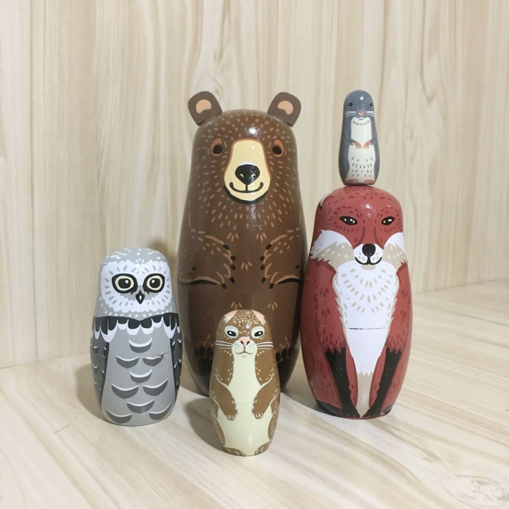 Russian Nesting Dolls 5PC Handmade Set