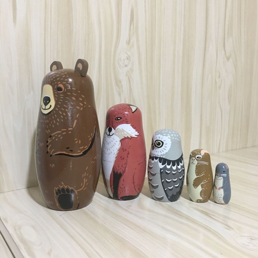 Russian Nesting Dolls 5PC Handmade Set