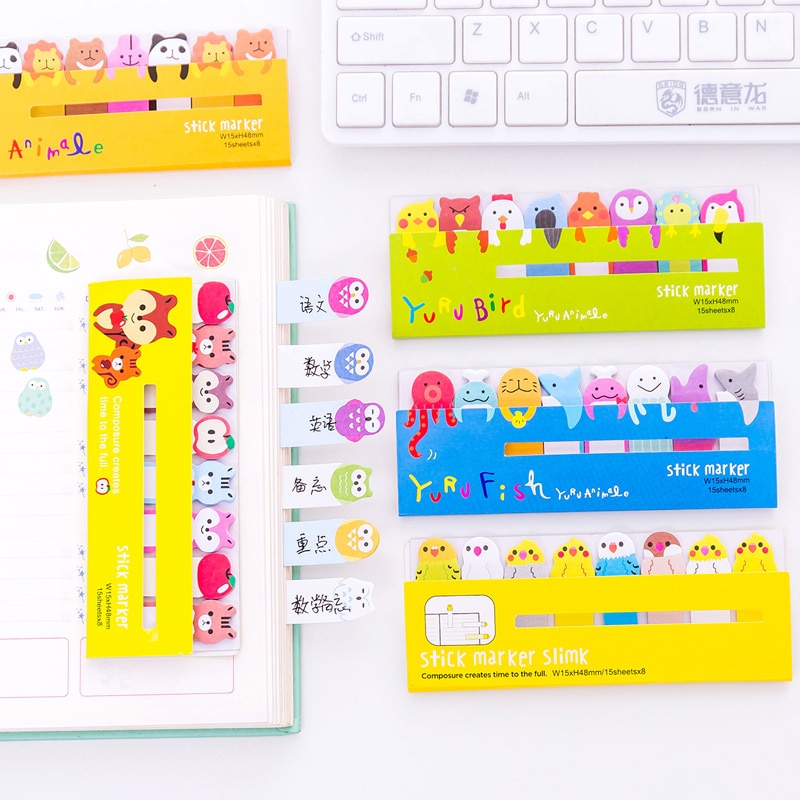 Memo Pad Cute Bookmarks