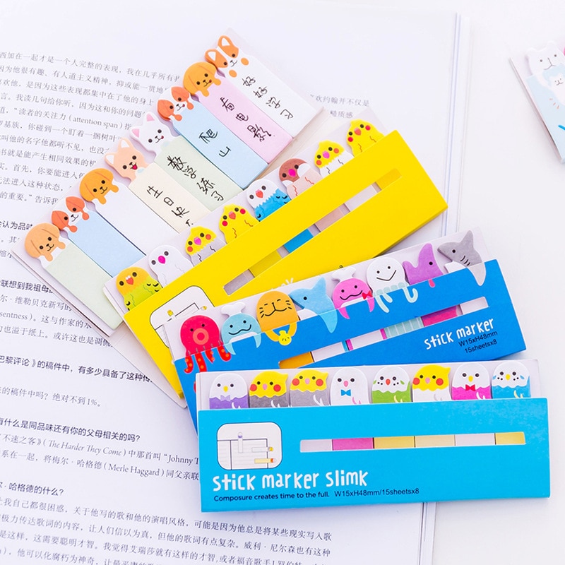 Memo Pad Cute Bookmarks