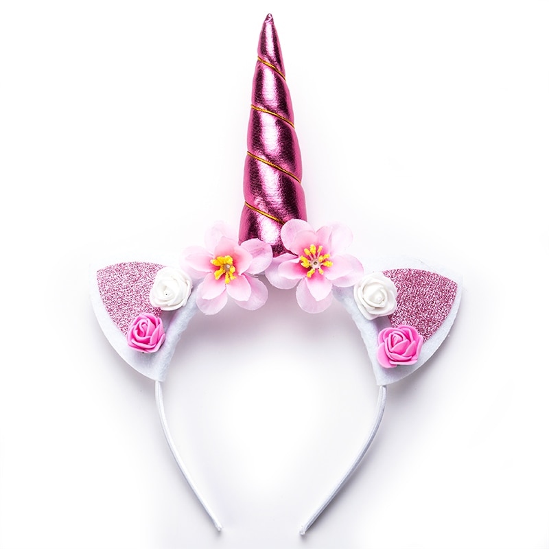 Unicorn Horn Flower Headband for Kids