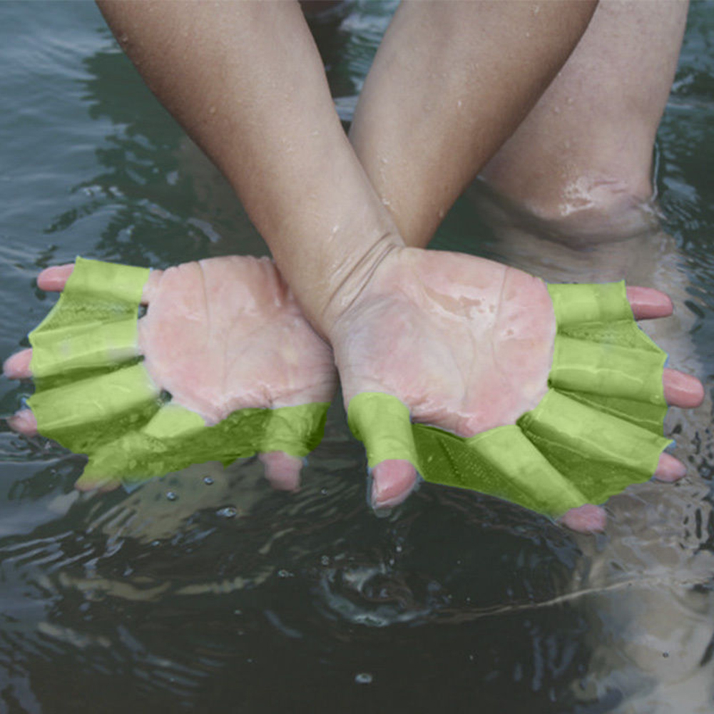 Swim Paddles Silicone Webbed Gloves
