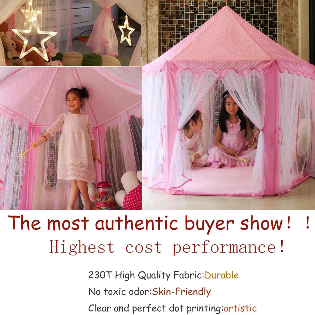 Princess Tent Portable Castle Playhouse