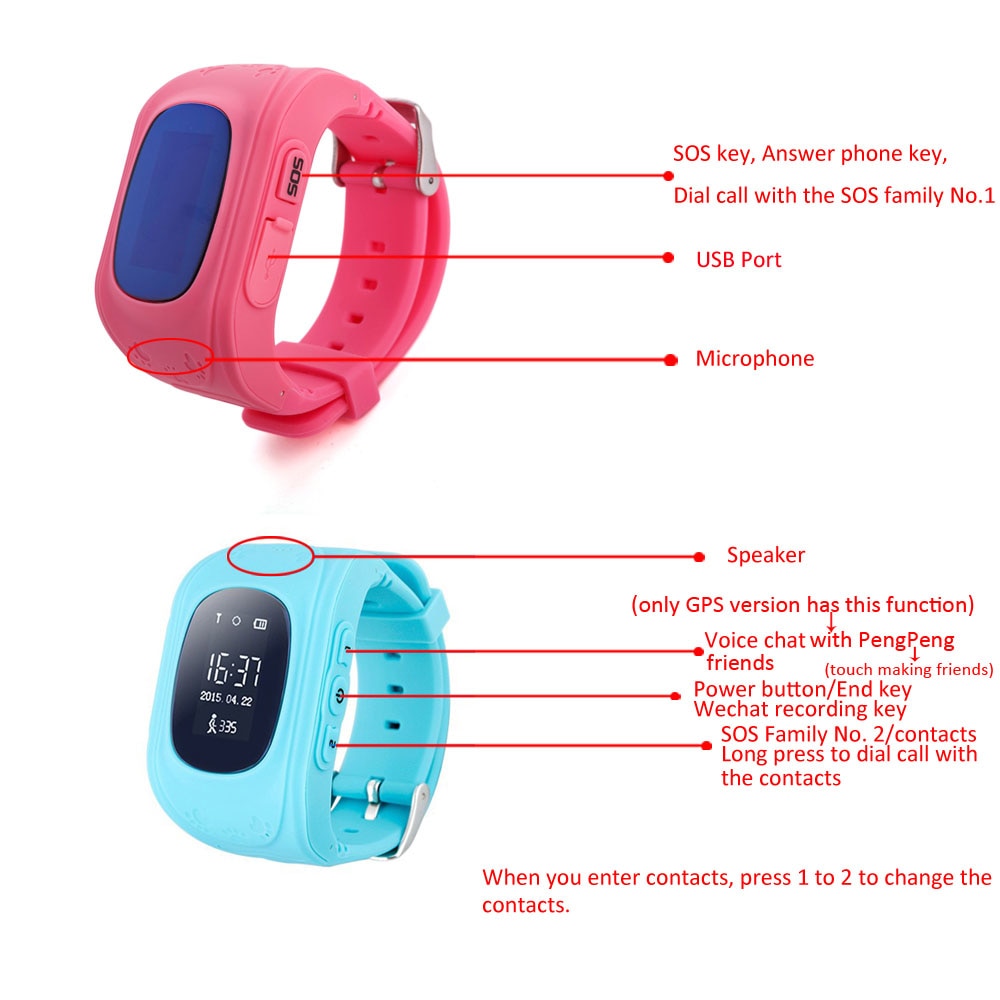 GPS Tracker Watch Safety Locator