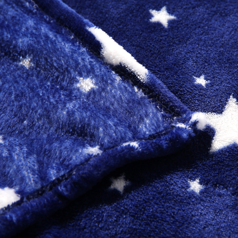 Soft Blanket Galaxy Stars Design