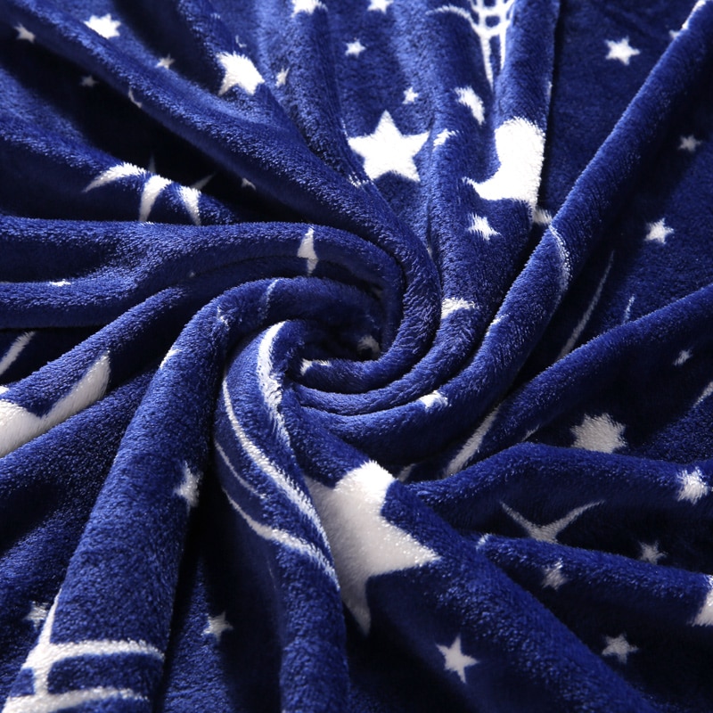 Soft Blanket Galaxy Stars Design