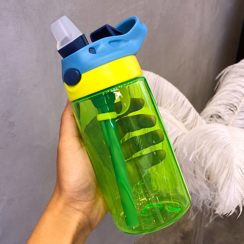 480ml Clear Water Bottles Straw Bottle