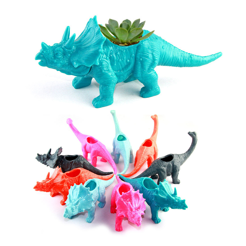 Plastic Pots Dinosaur Design