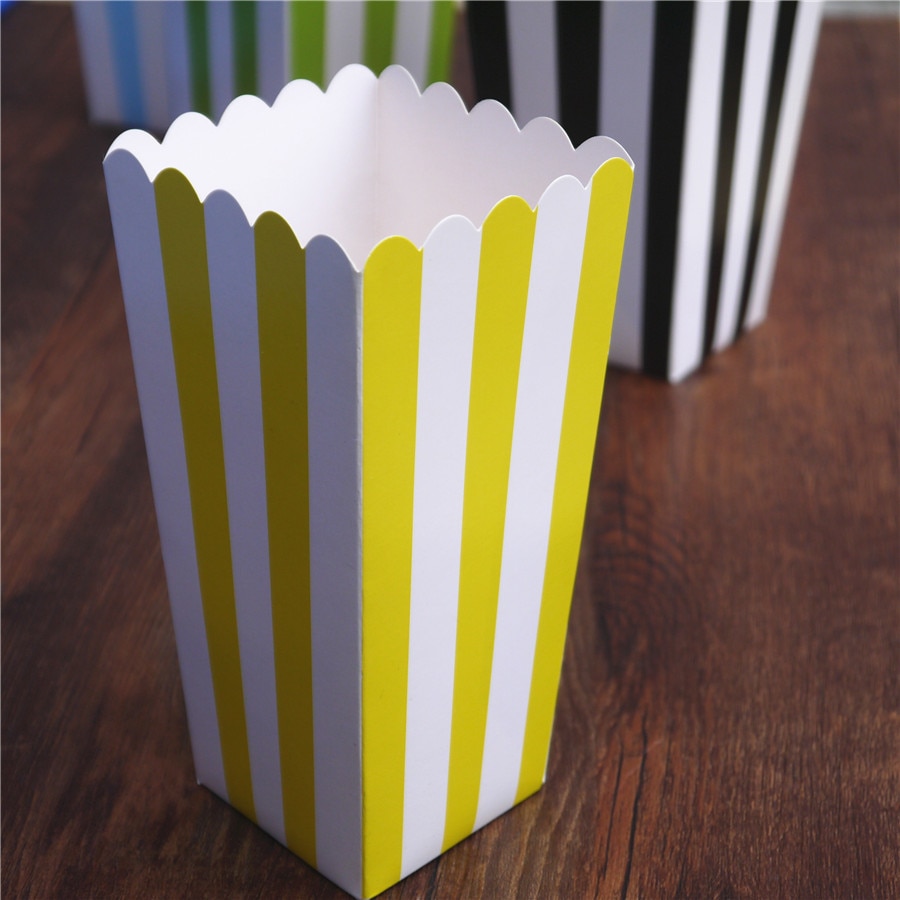 6pcs Popcorn Boxes Paper Containers