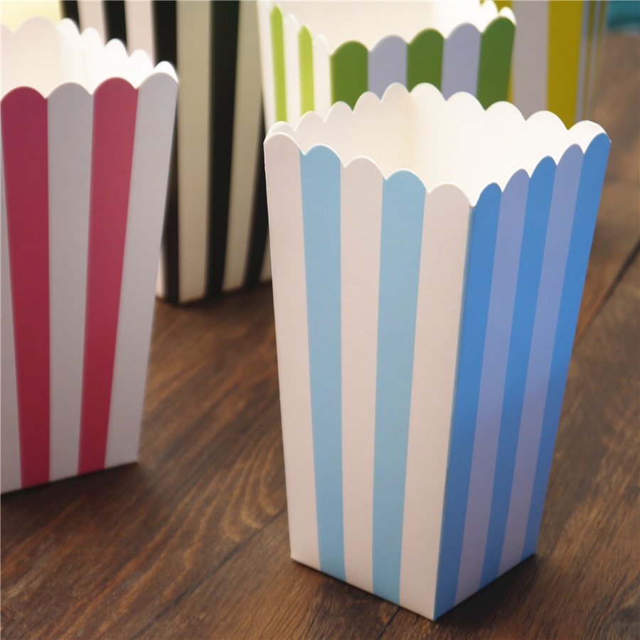 6pcs Popcorn Boxes Paper Containers