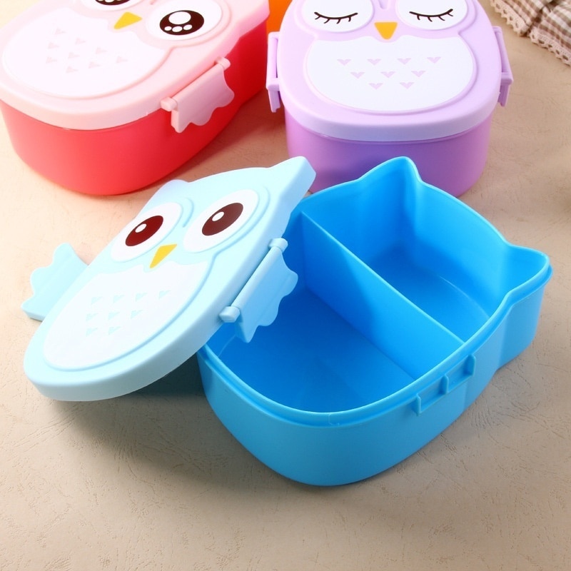 Cute Owl Pattern Kids Lunch Box