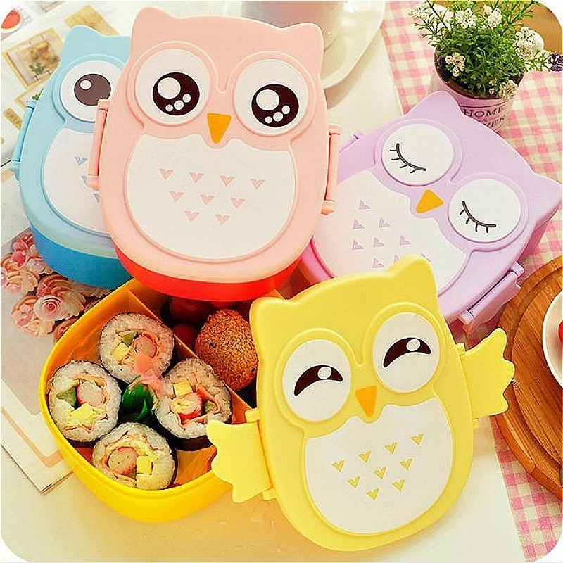 Cute Owl Pattern Kids Lunch Box