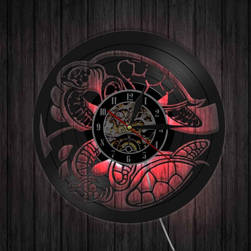 Creative LED Decorative Unique Black Wall Clock