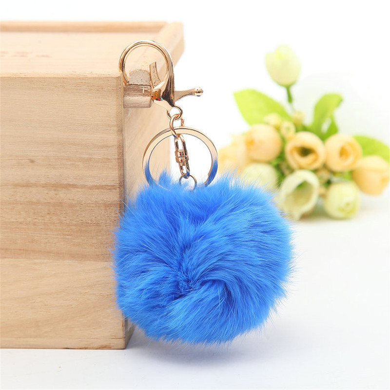 Pom-Pom Fur Ball Keychain