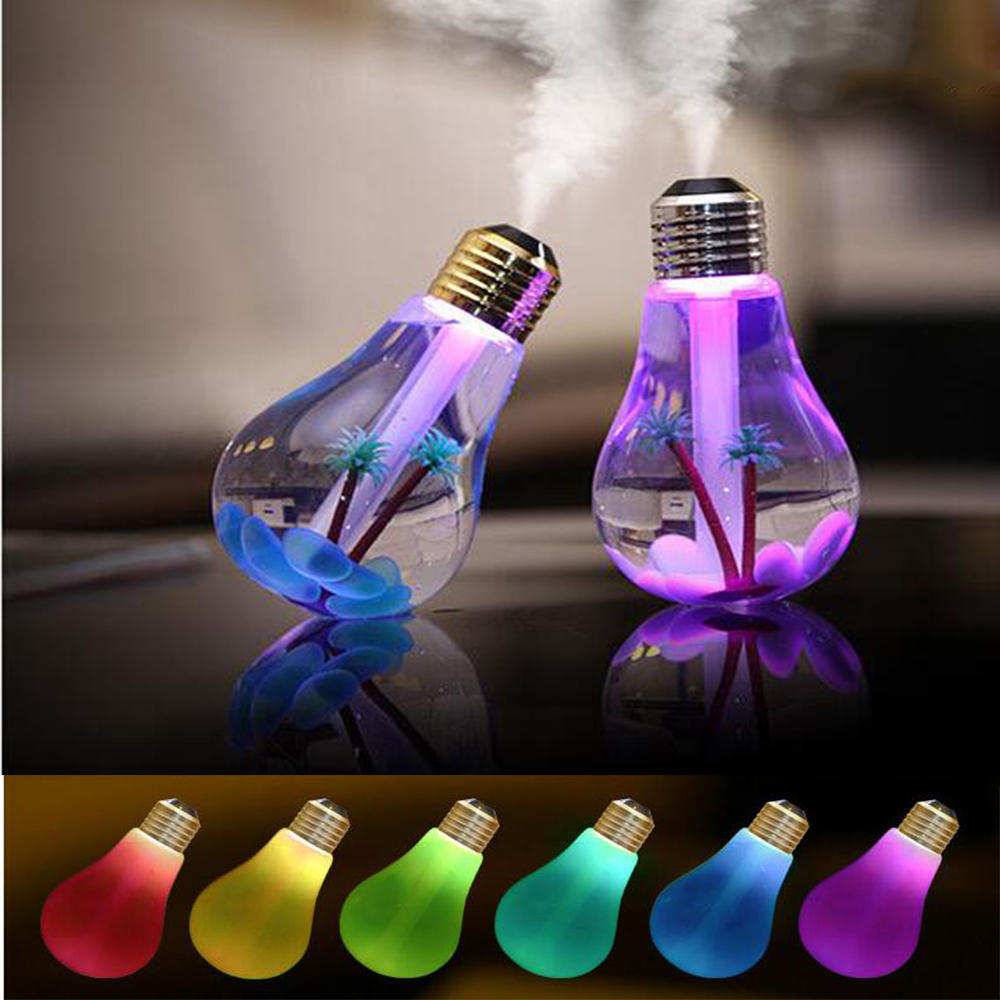 USB 7 Colors Bulb Night Light Ultrasonic Humidifier
