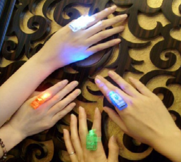 Laser Finger Beam Rings (Set of 4)