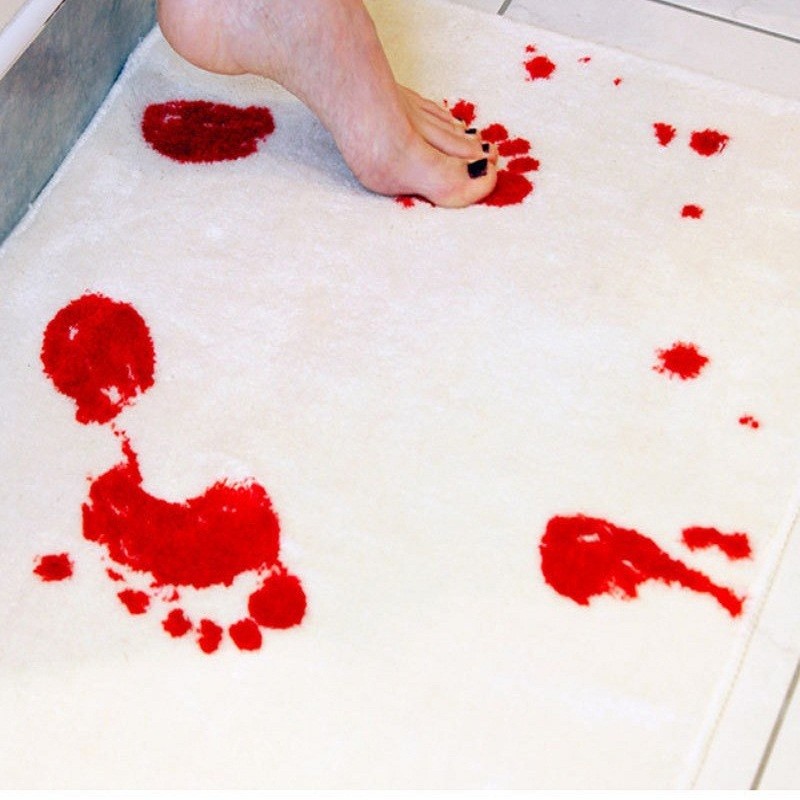 Novelty Non-Slip Halloween Blood Bath Mat